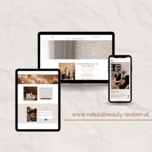 www.naturalbeauty-leoben.at Mockup auf verschiedenen Endgeräten