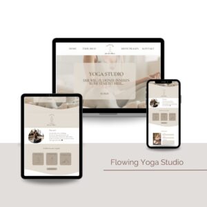 Fiktives Projekt: Yoga Angebot, Mockup auf verschiedenen Endgeräten