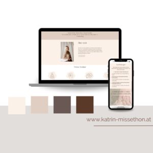 Homepage von www.katrin-missethon..at Mockup auf verschiedenen Endgeräten